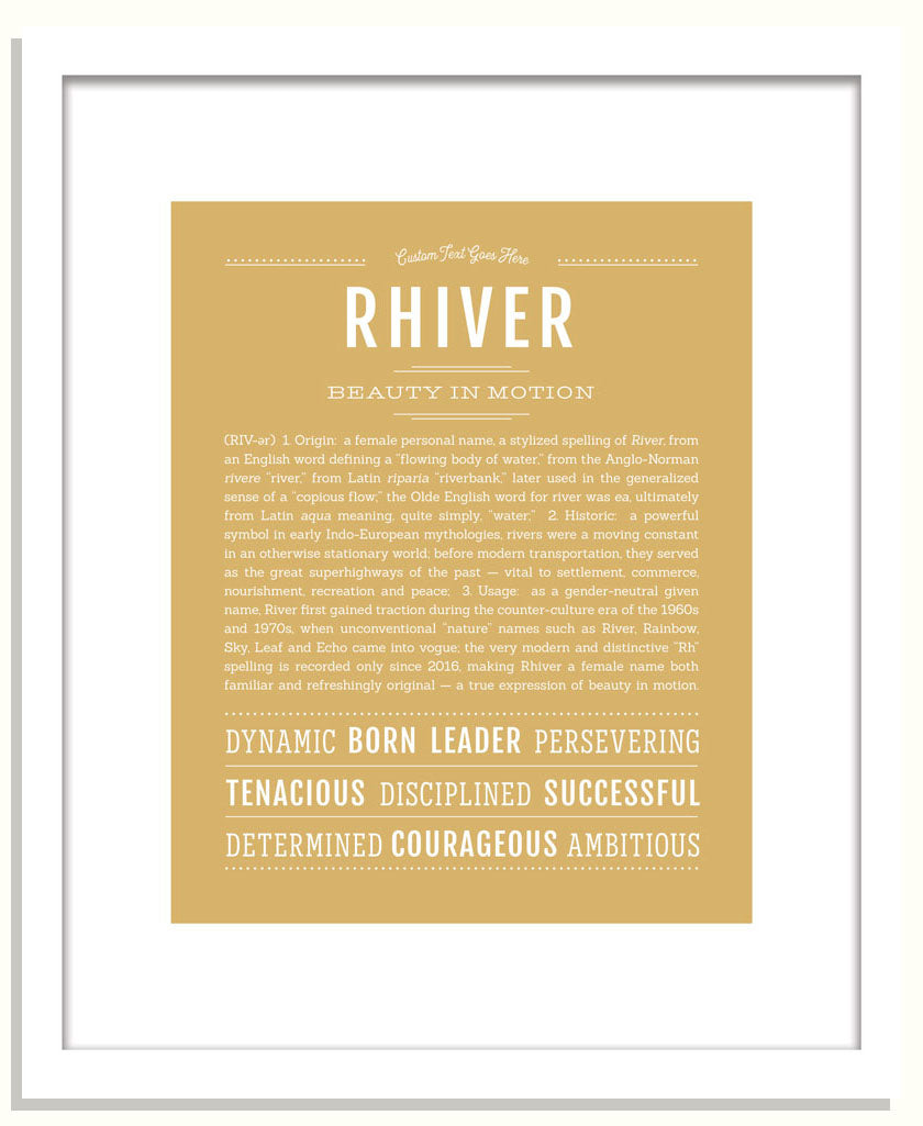 Rhiver | Name Art Print