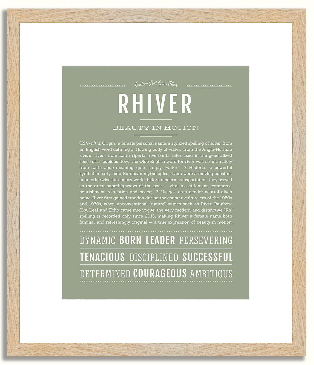 Rhiver | Name Art Print