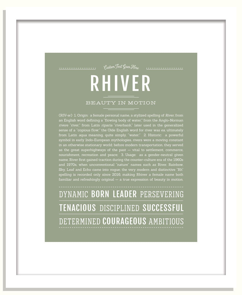 Rhiver | Name Art Print