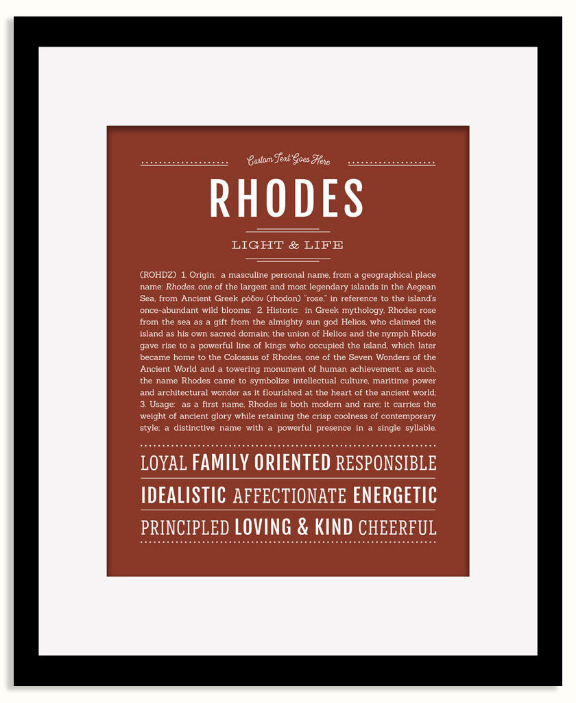 Frame Options | Bordeaux | Black Frame, Matted