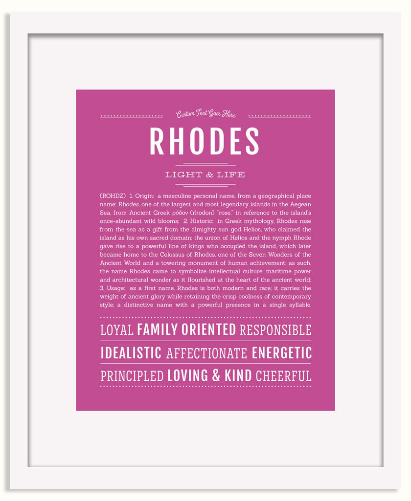 Frame Options | Dark Pink | White Frame, Matted