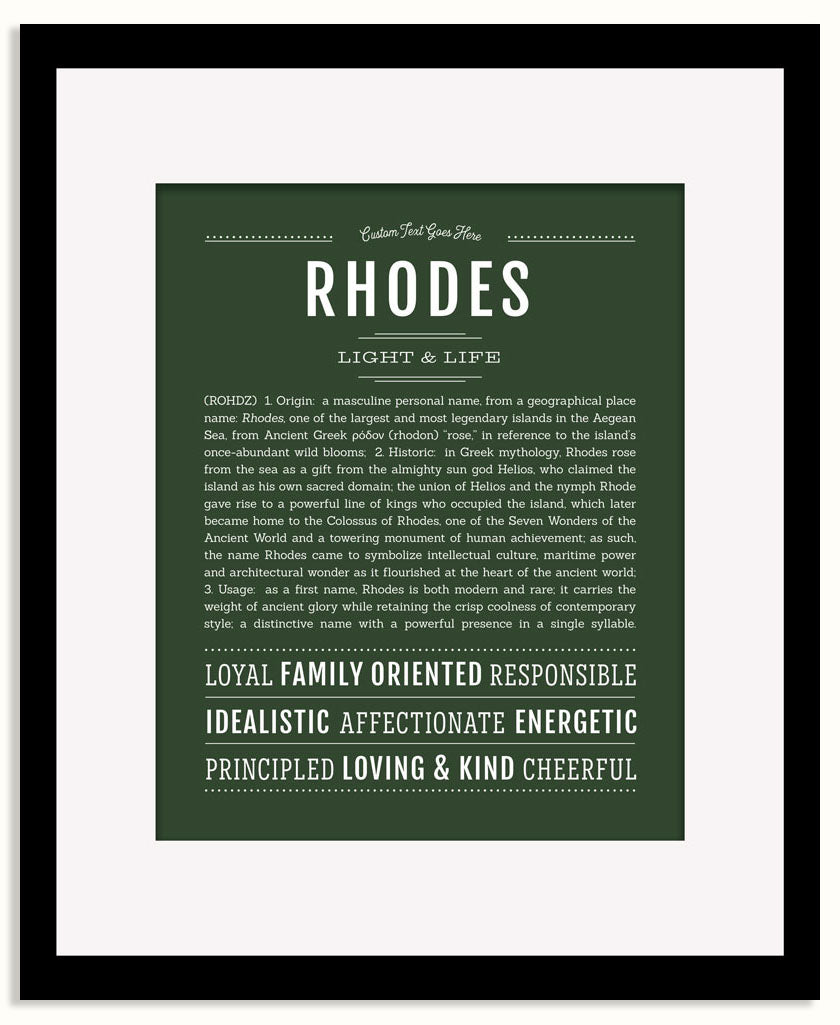Frame Options | Deep Forest | Black Frame, Matted