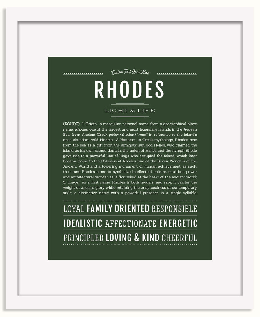 Frame Options | Deep Forest | White Frame, Matted