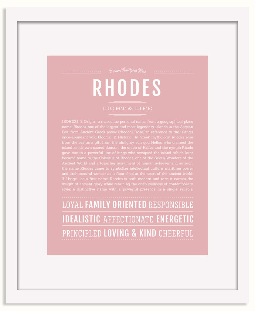 Frame Options | Dusty Rose | White Frame, Matted
