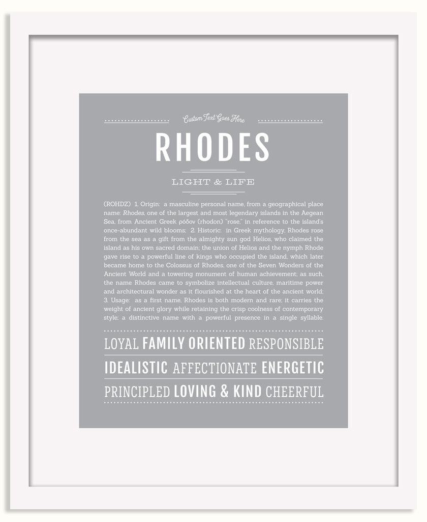 Frame Options | Light Gray | White Frame, Matted