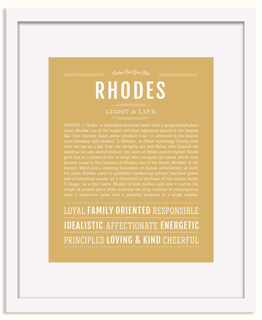 Frame Options | Matte Gold | White Frame, Matted