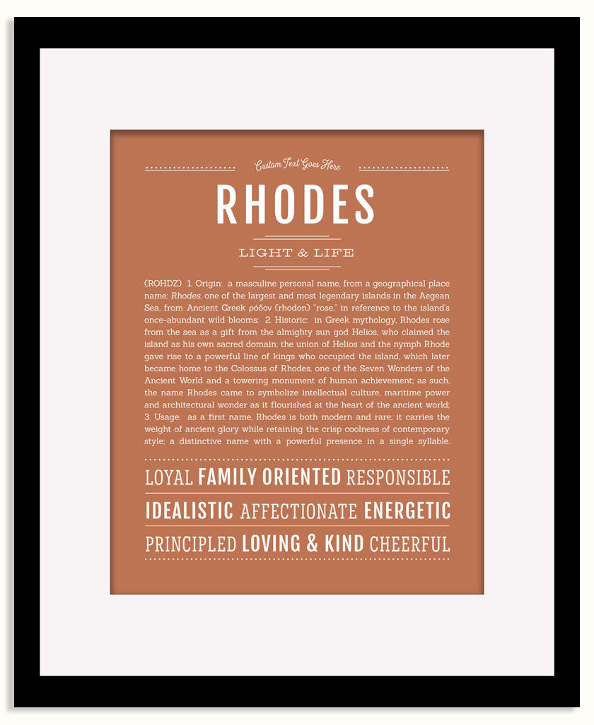 Frame Options | Terra Cotta | Black Frame, Matted