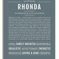 Rhonda | Name Art Print – Name Stories