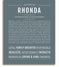Rhonda | Name Art Print – Name Stories