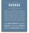 Rhonda | Name Art Print – Name Stories