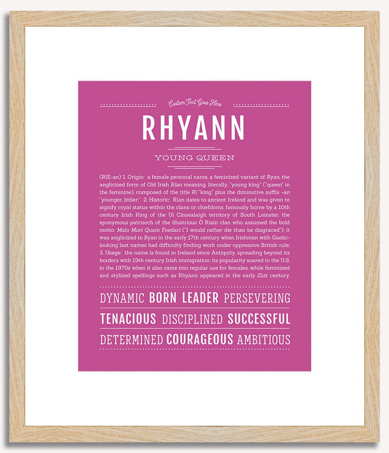 Rhyann | Name Art Print