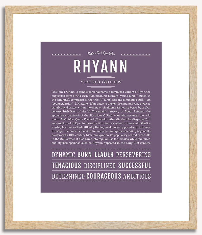 Rhyann | Name Art Print