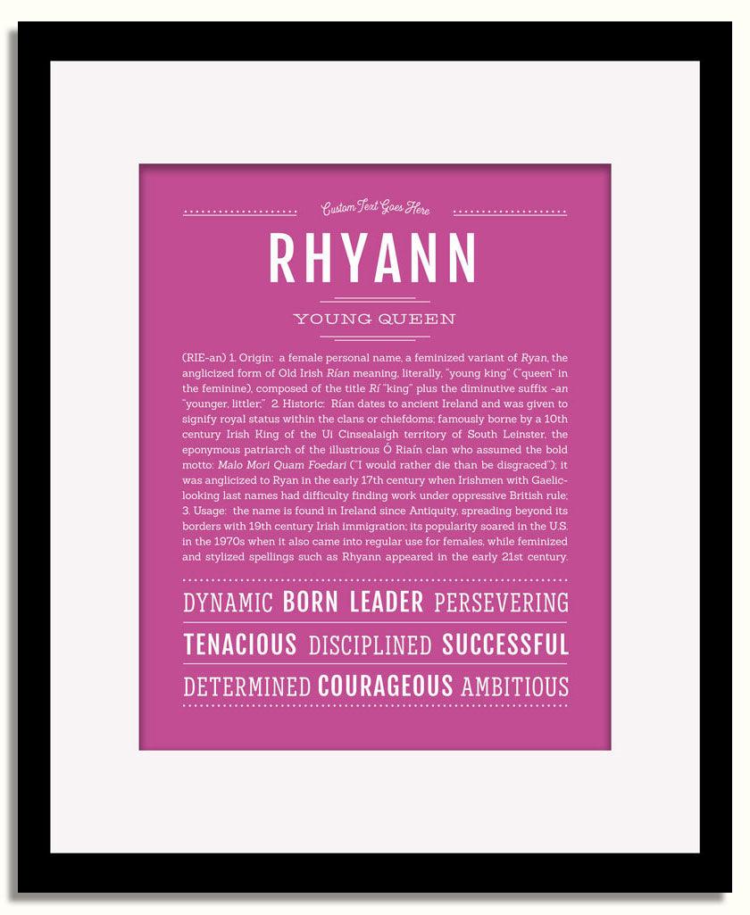 Frame Options | Dark Pink | Black Frame, Matted