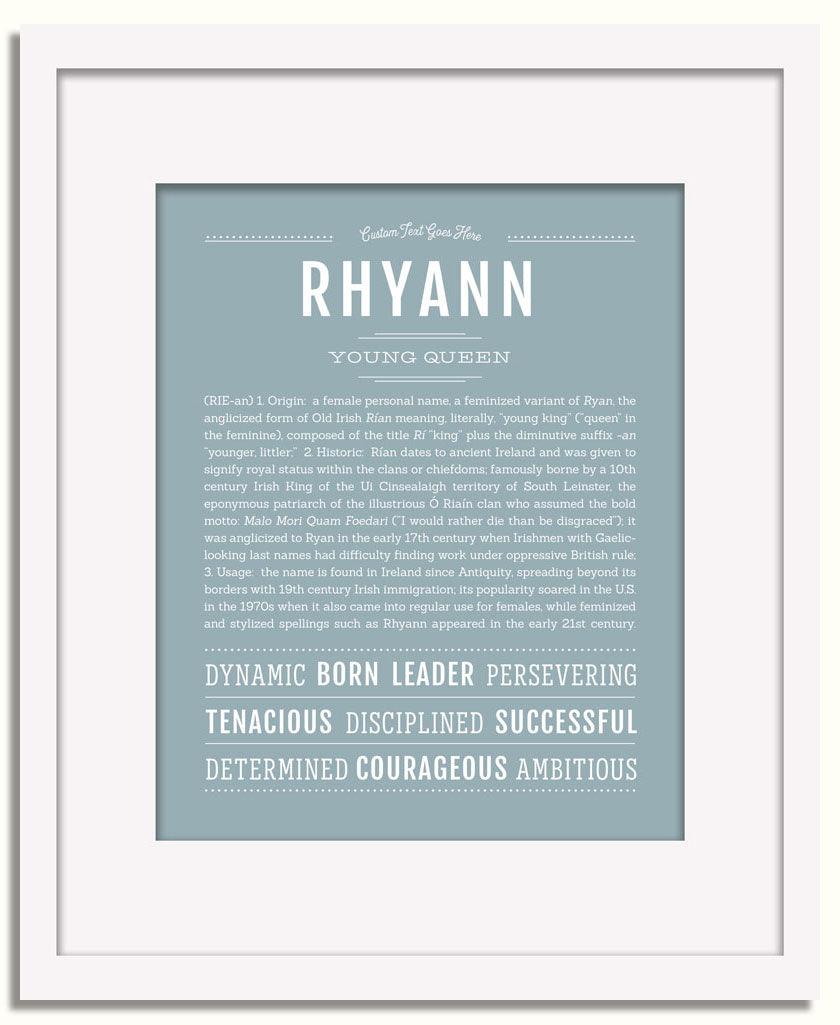 Frame Options | Powder Blue | White Frame, Matted