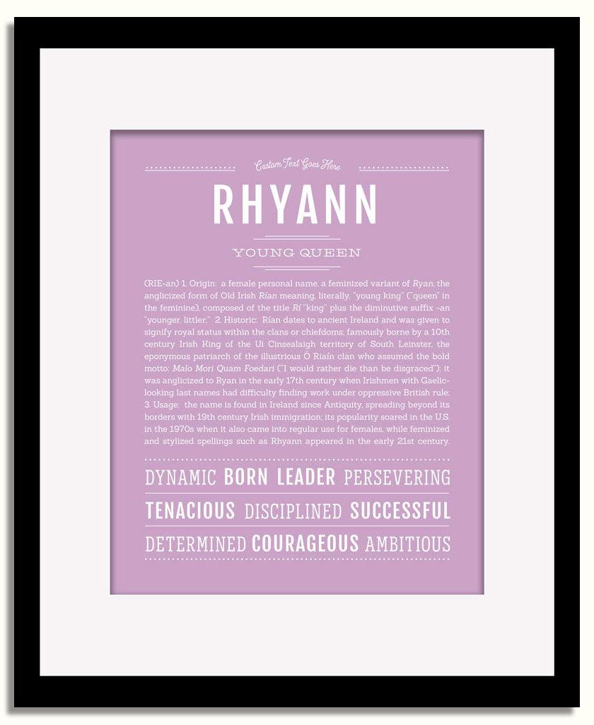 Frame Options | Lilac | Black Frame, Matted