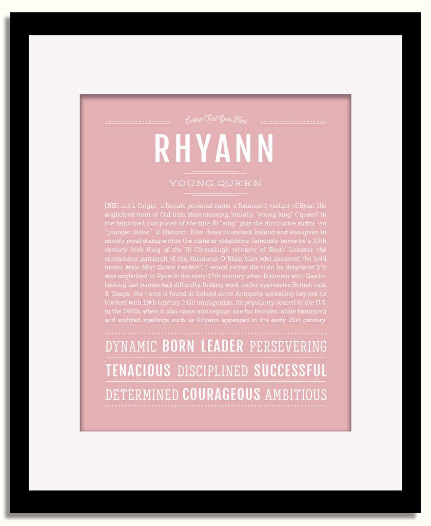 Frame Options | Dusty Rose | Black Frame, Matted