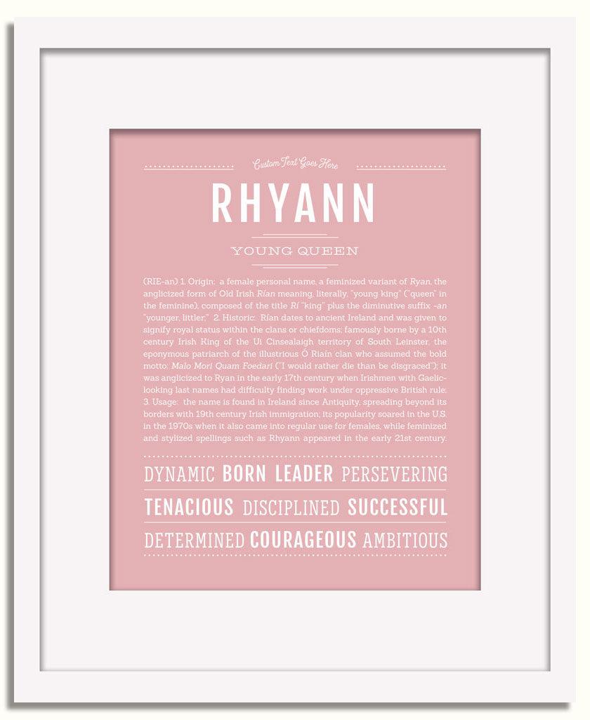 Frame Options | Dusty Rose | White Frame, Matted