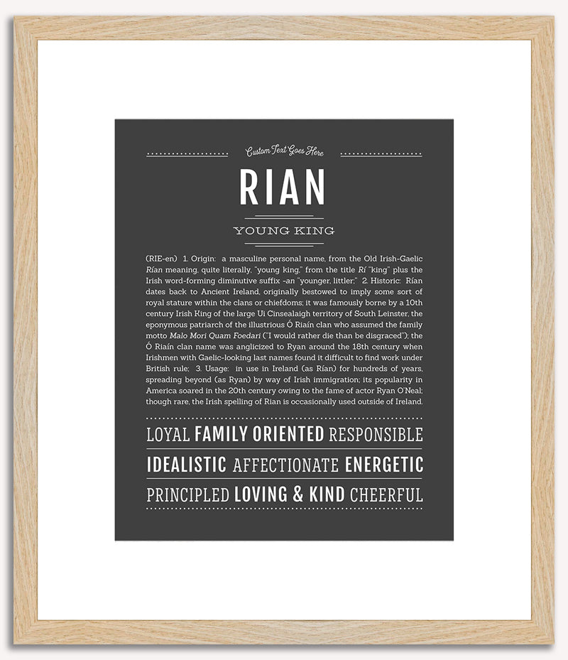 Rian (male) | Name Art Print