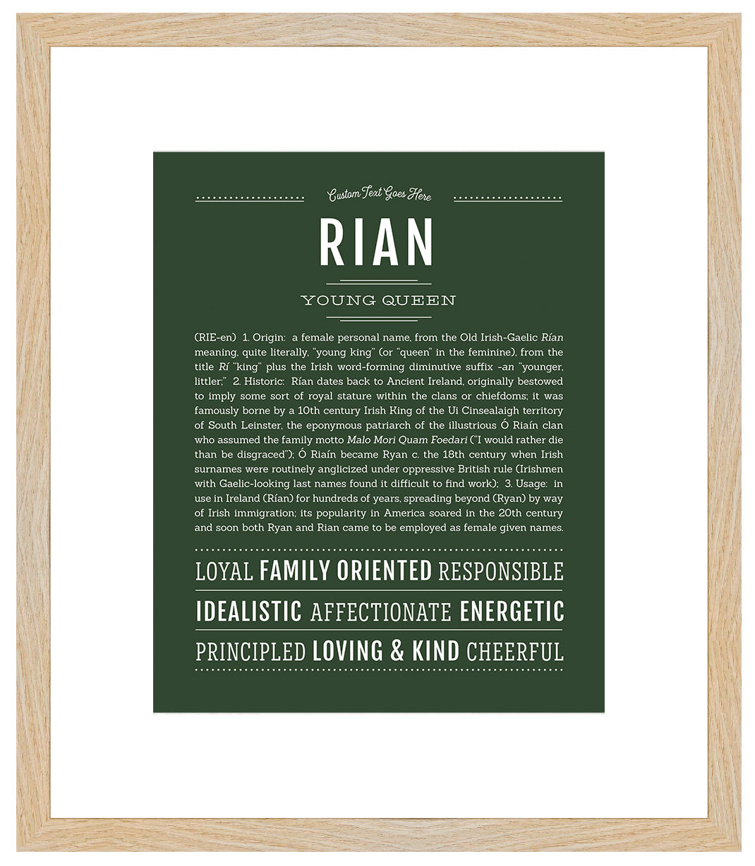 Rian (female) | Name Art Print