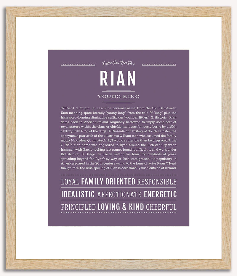 Rian (male) | Name Art Print