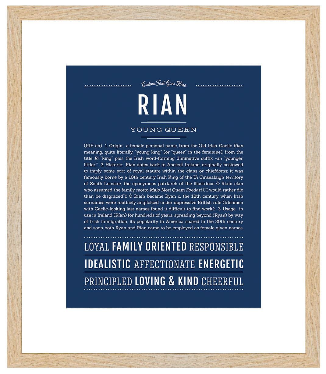 Rian (male) | Name Art Print