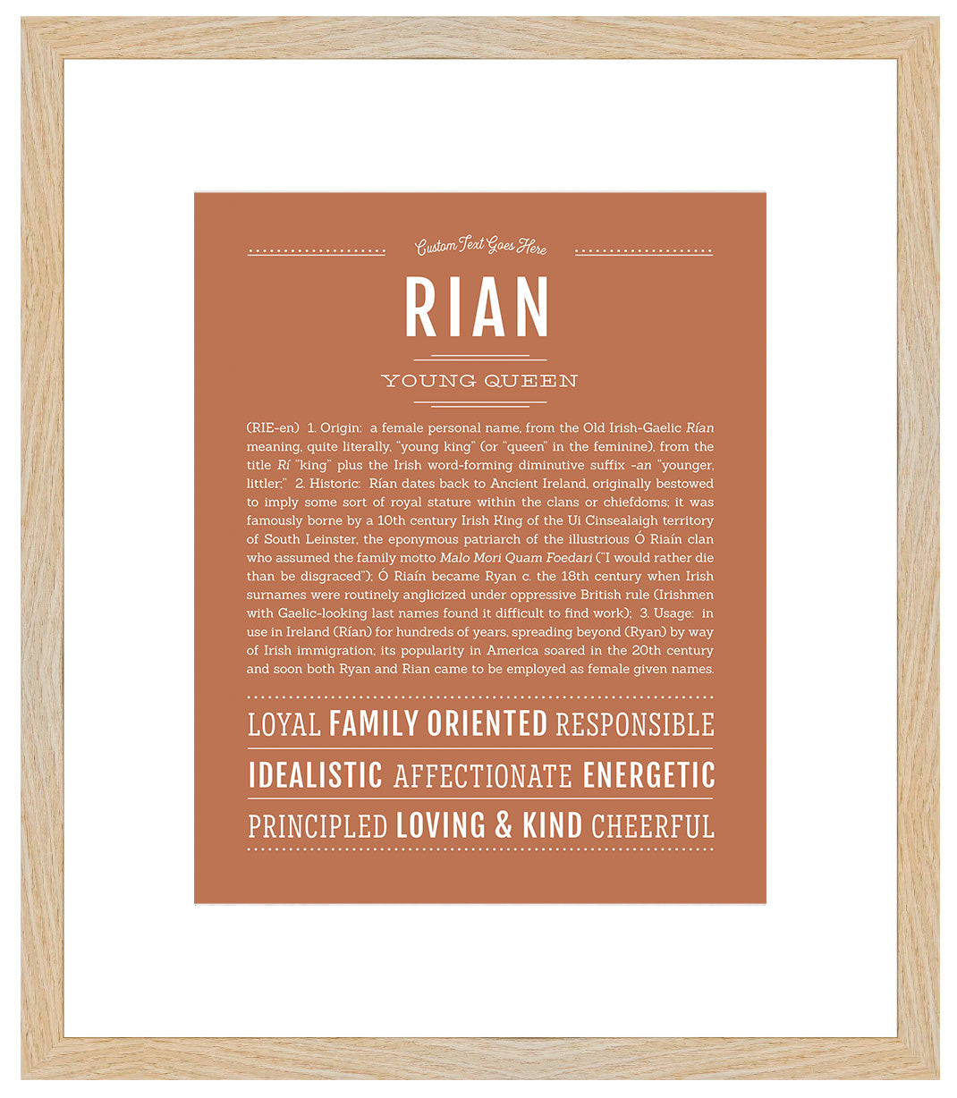 Rian (male) | Name Art Print