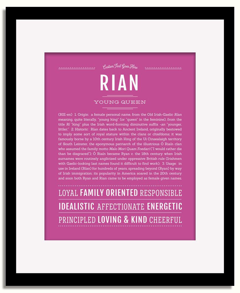 Frame Options | Dark Pink | Black Frame, Matted