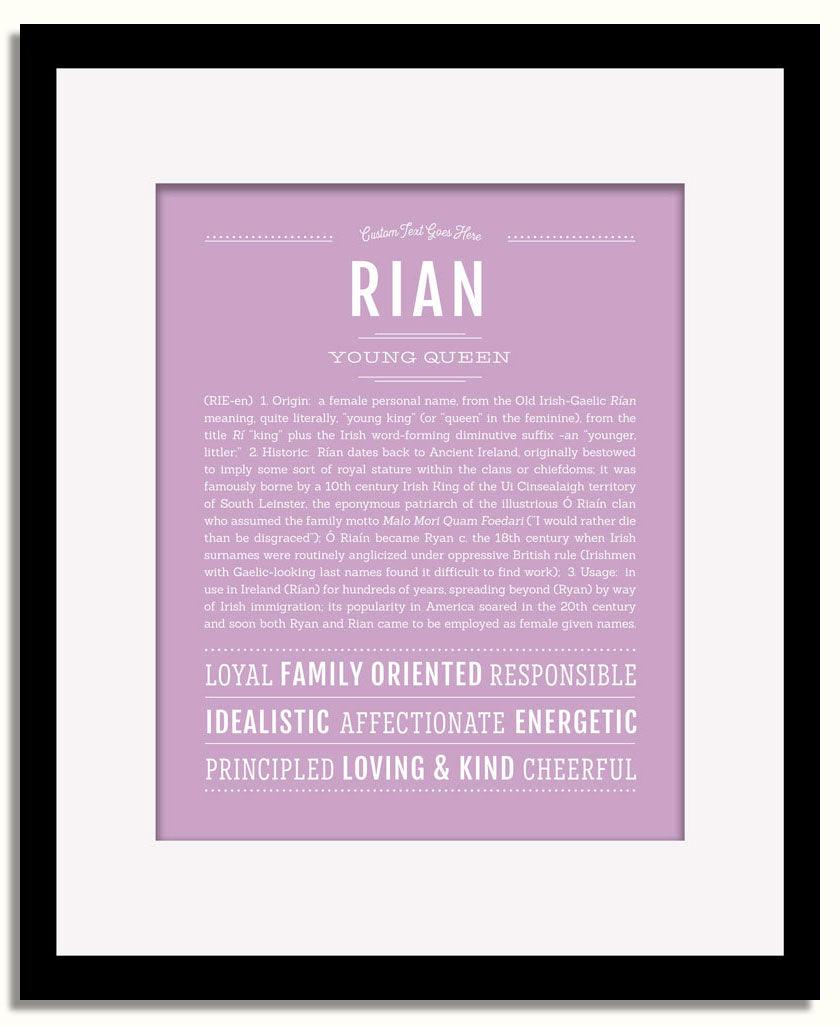 Frame Options | Lilac | Black Frame, Matted