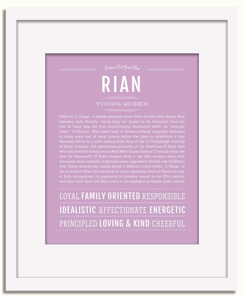 Frame Options | Lilac | White Frame, Matted