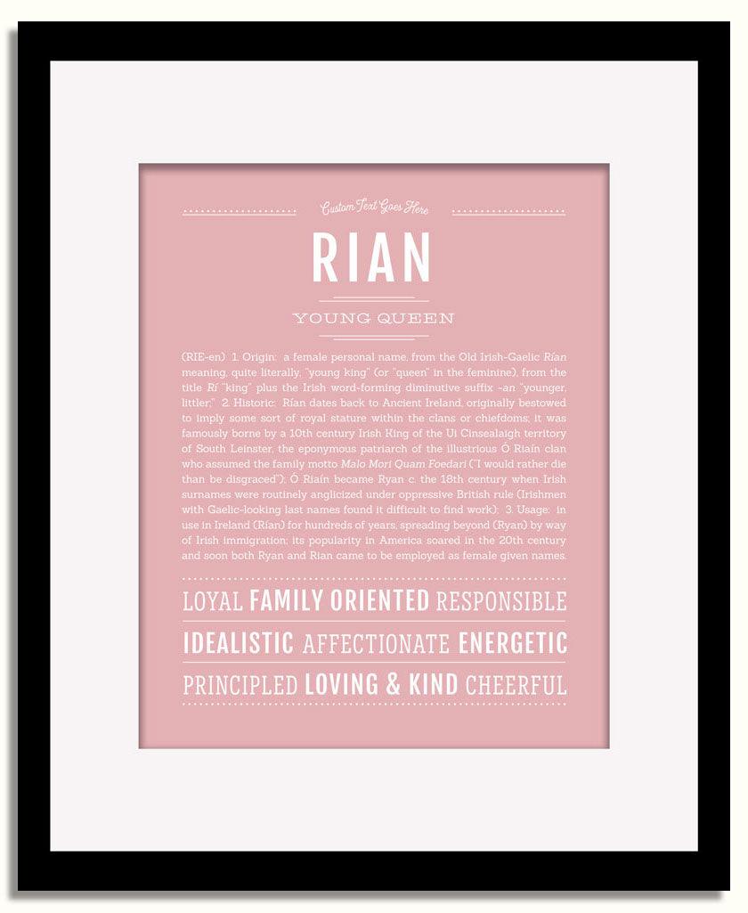 Frame Options | Dusty Rose | Black Frame, Matted