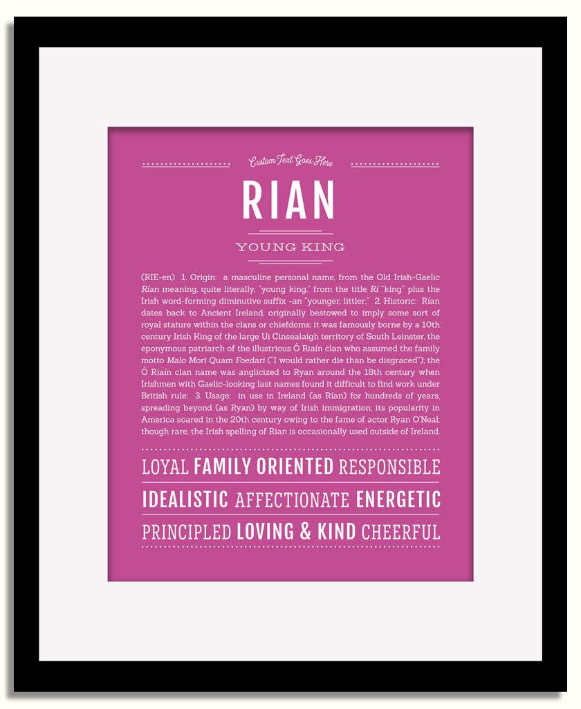 Frame Options | Dark Pink | Black Frame, Matted