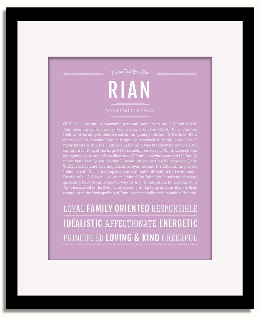 Frame Options | Lilac | Black Frame, Matted