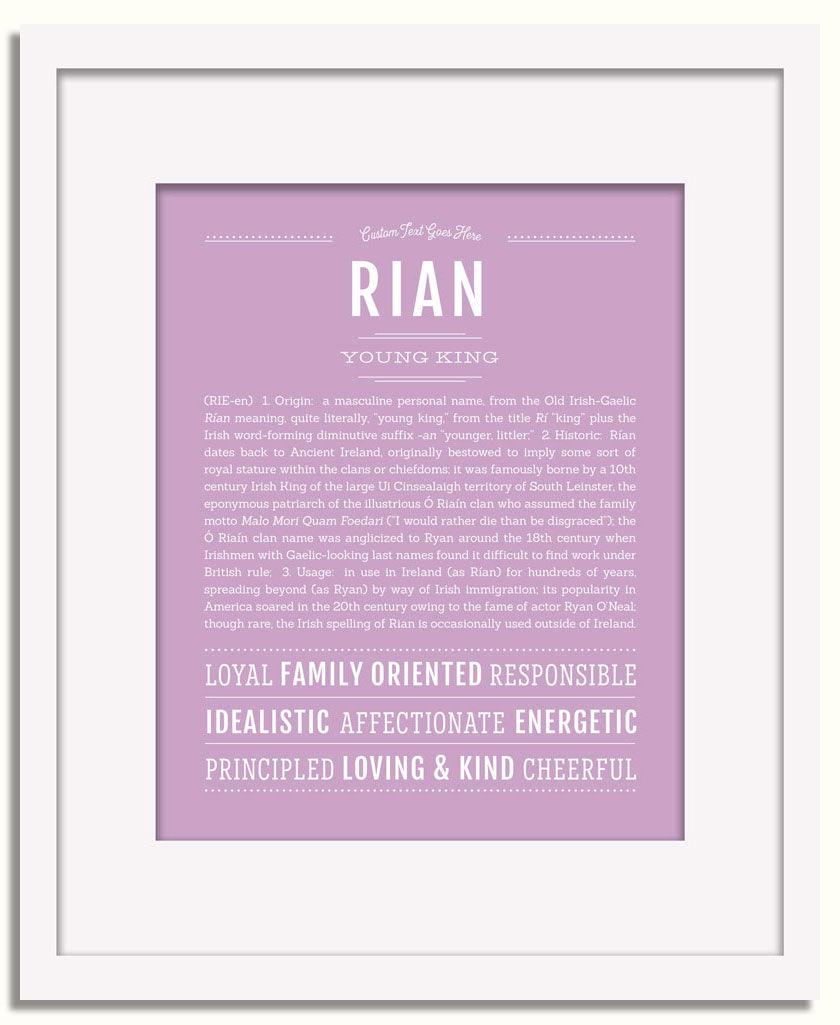 Frame Options | Lilac | White Frame, Matted