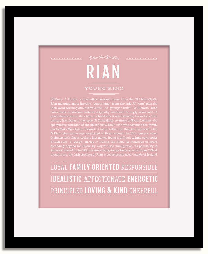 Frame Options | Dusty Rose | Black Frame, Matted