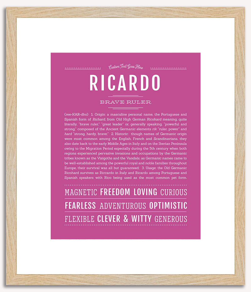 Ricardo | Name Art Print