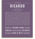 Ricardo Personalized Name Meaning Art Prints – Name Stories