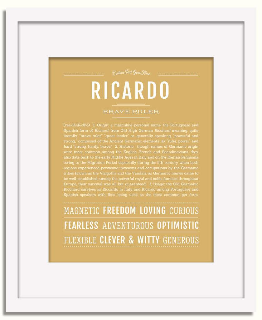 Frame Options | Matte Gold | White Frame, Matted