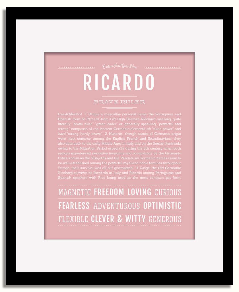 Frame Options | Dusty Rose | Black Frame, Matted