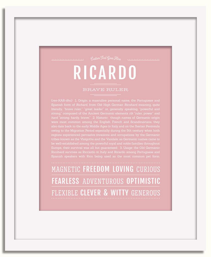 Frame Options | Dusty Rose | White Frame, Matted