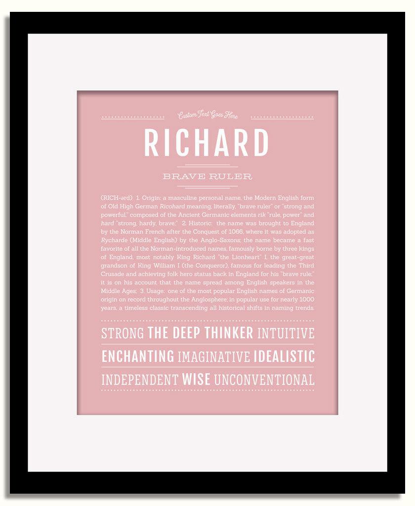 Frame Options | Dusty Rose | Black Frame, Matted