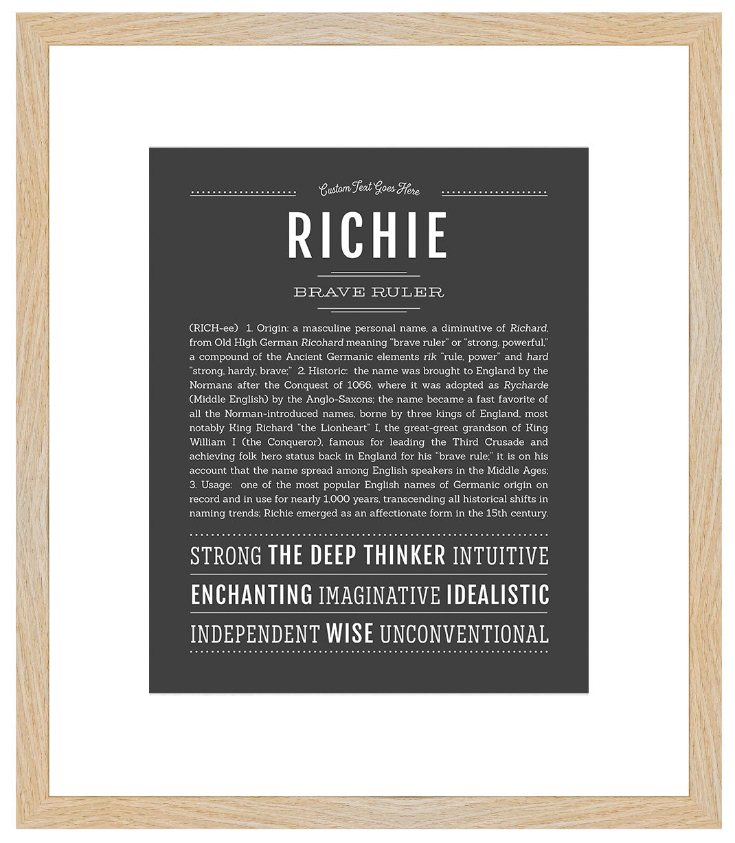 Frame Options | Charcoal Gray | Maple Frame, Matted