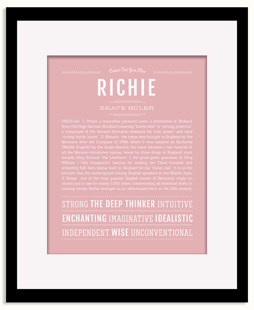 Frame Options | Dusty Rose | Black Frame, Matted