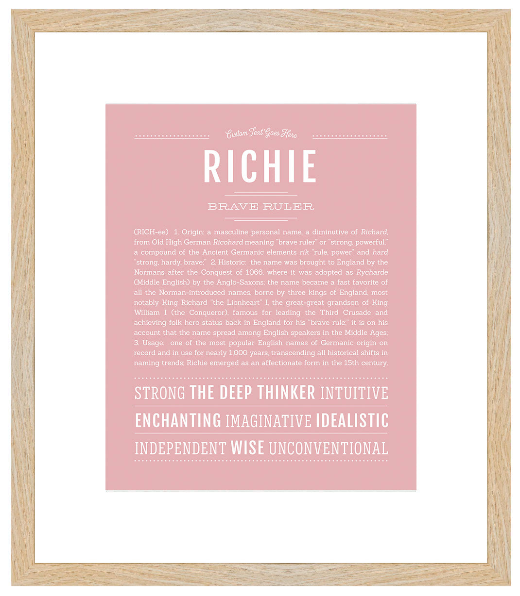 Frame Options | Dusty Rose | Maple Frame, Matted