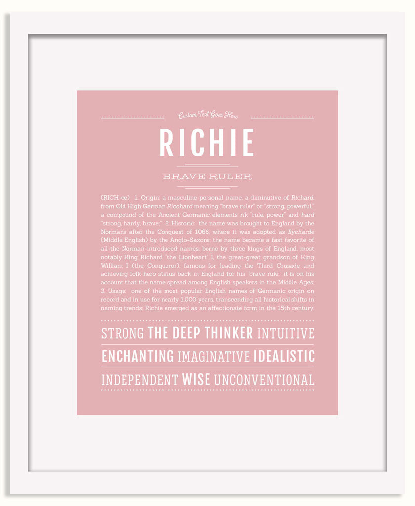 Frame Options | Dusty Rose | White Frame, Matted