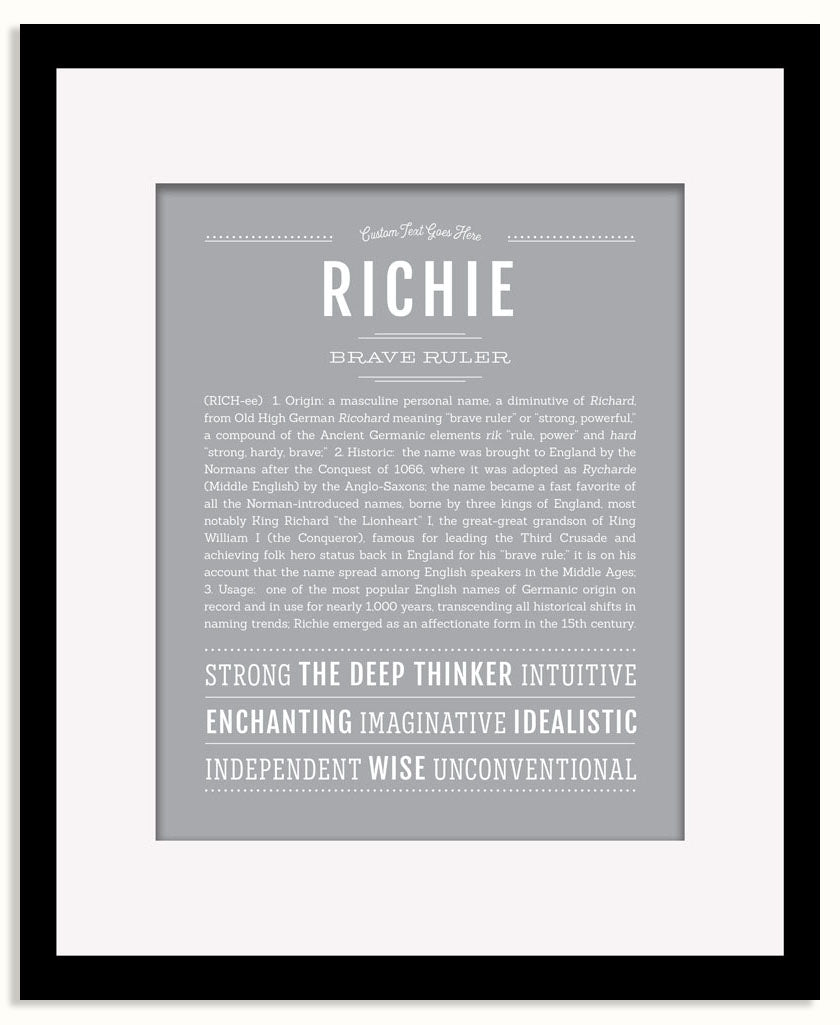 Frame Options | Light Gray | Black Frame, Matted
