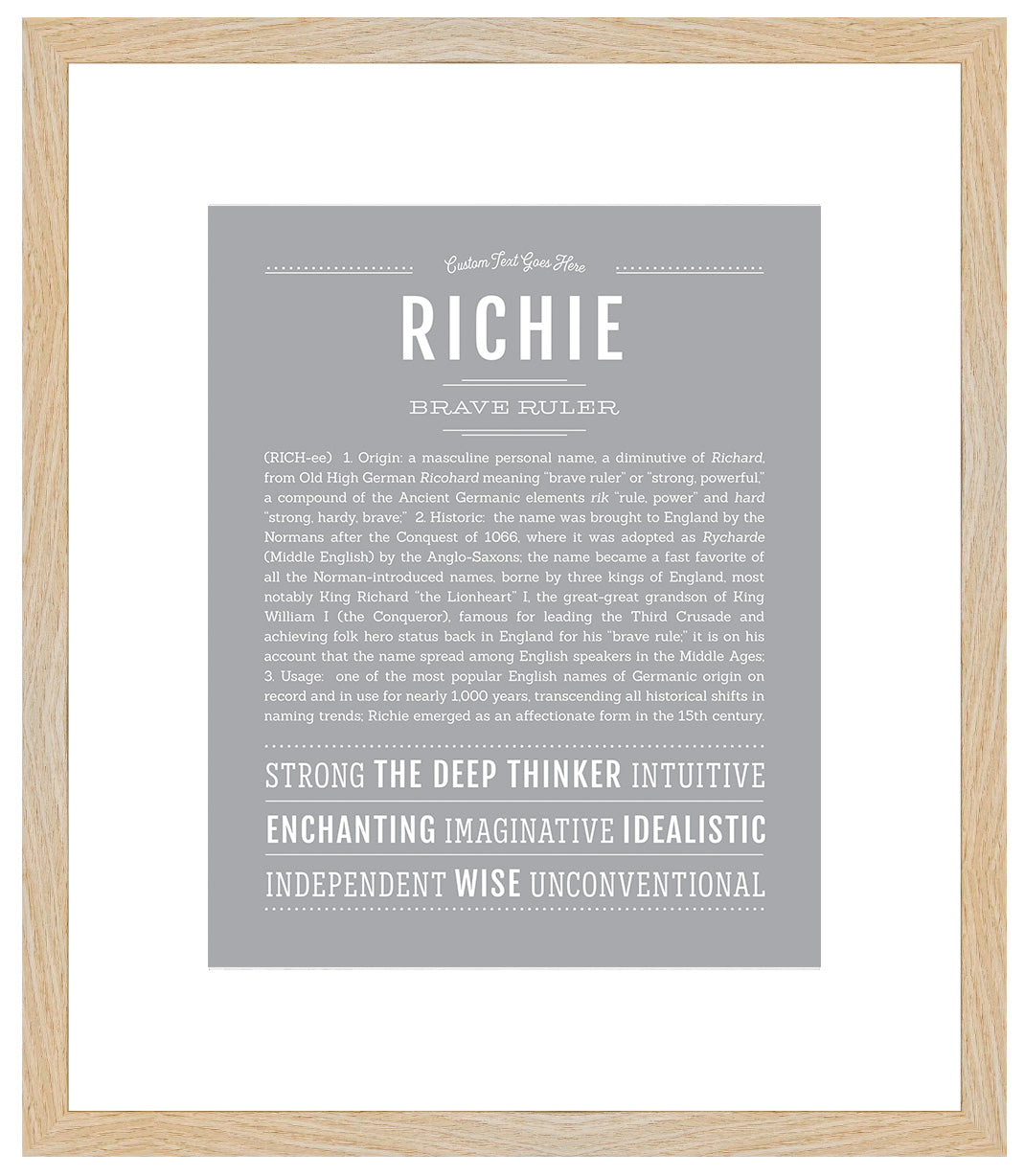 Frame Options | Light Gray | Maple Frame, Matted