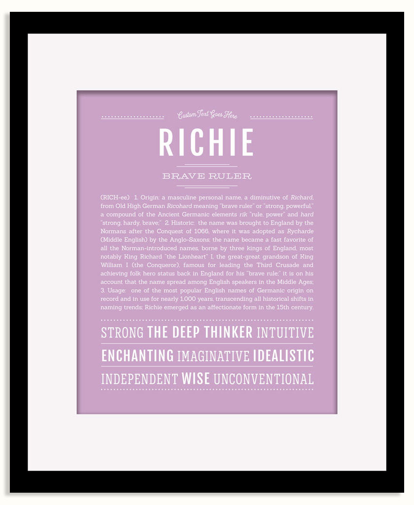 Frame Options | Lilac | Black Frame, Matted