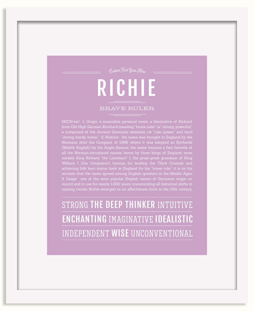 Frame Options | Lilac | White Frame, Matted
