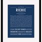 Frame Options | Midnight Blue | Black Frame, Matted