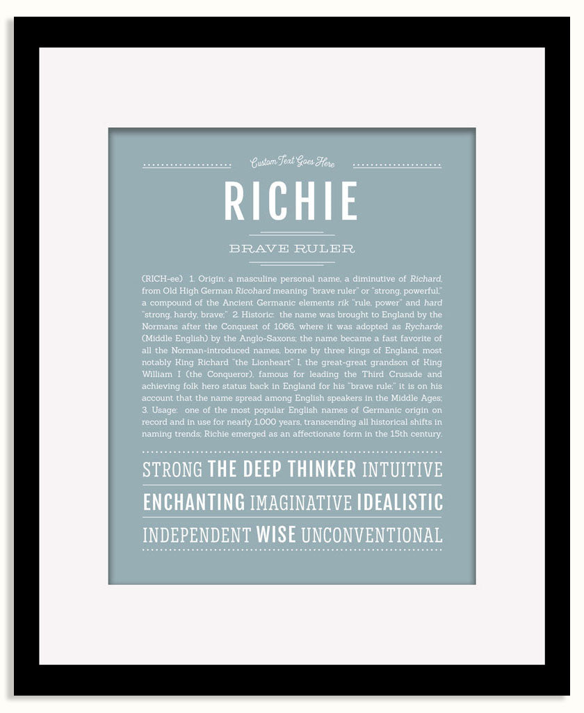 Frame Options | Powder Blue | Black Frame, Matted